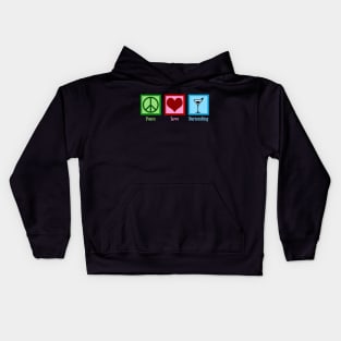 Peace Love Bartending Kids Hoodie